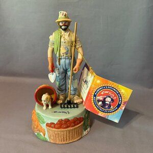 Vintage Emmett Kelly Music Box Clown Figurine Flambro Plays My Favorite Things